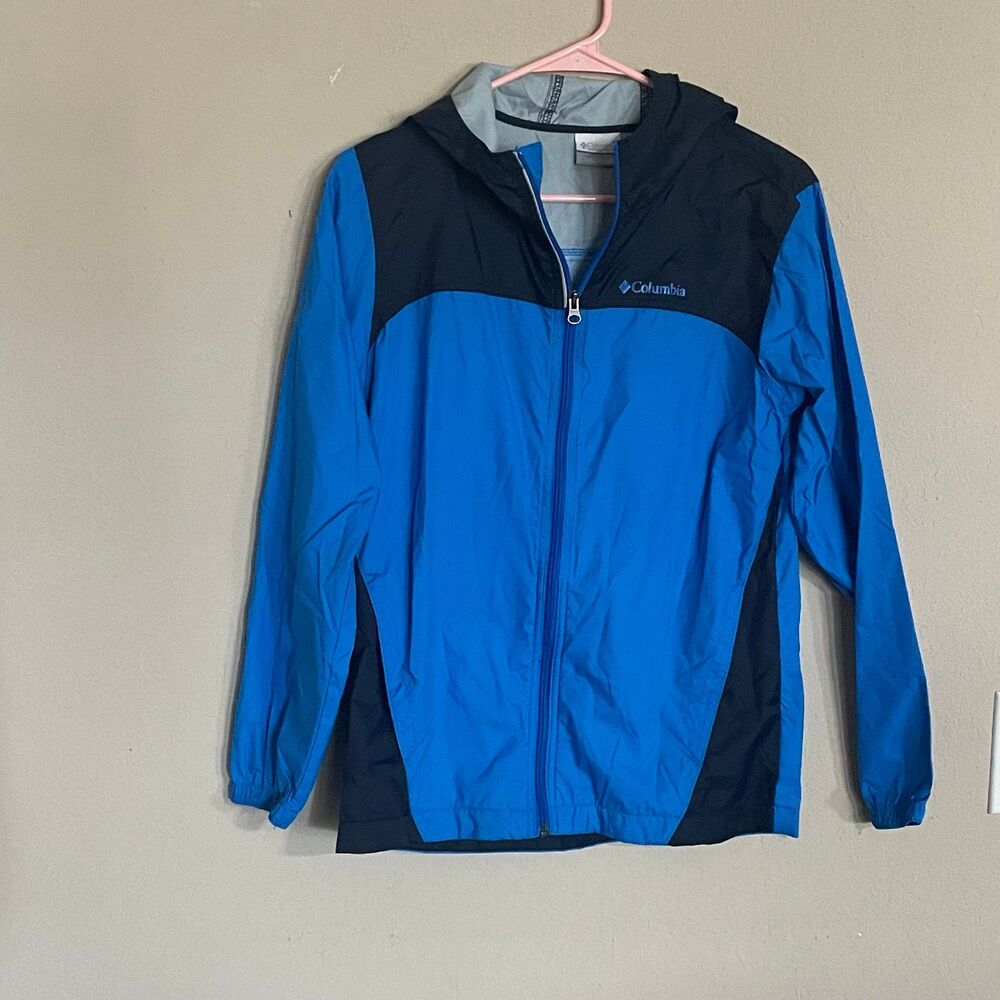 Boys large 14/16 Columbia Windbreaker jacket blue